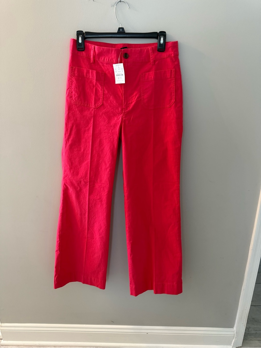 J. Crew Pink High-Rise Wide-Leg Pants, 28” w, 29”inseam